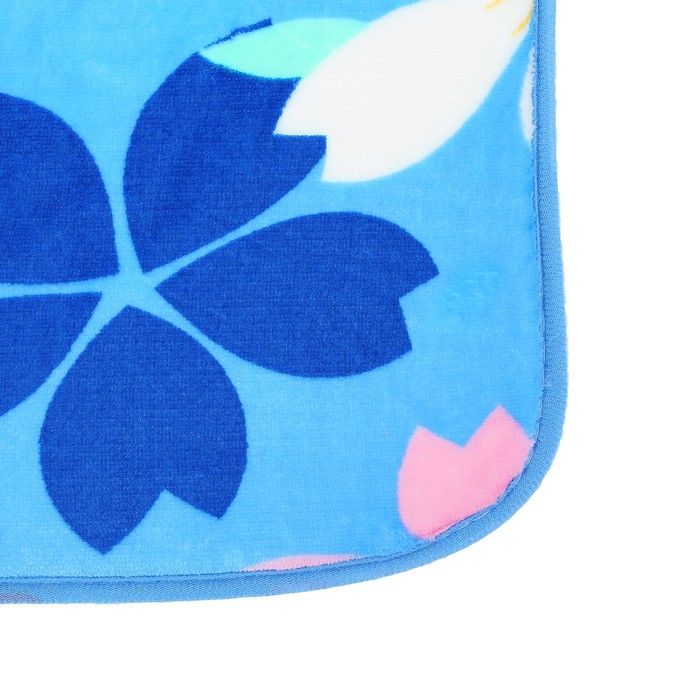 Набор ковриков для ванной и туалета "Цветы на голубом", 3 шт 