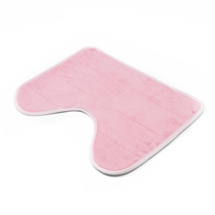 Набор ковриков для ванной и туалета 2 шт, цвет розовый 
