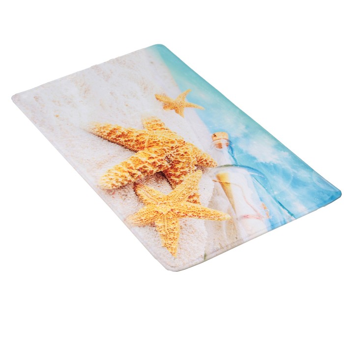 Набор ковриков для ванны и туалета "Звёзды на песке", 2 шт: 45×75, 45×40 см 