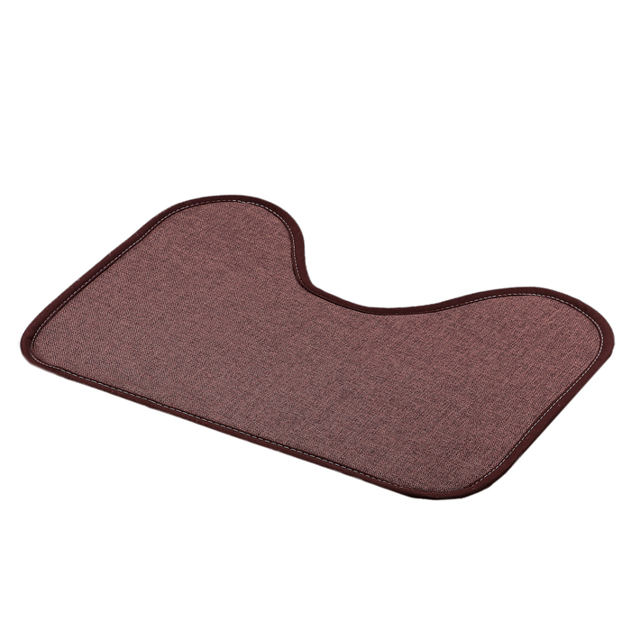 Набор ковриков для ванной и туалета "Лён", 2 шт, цвет коричневый 