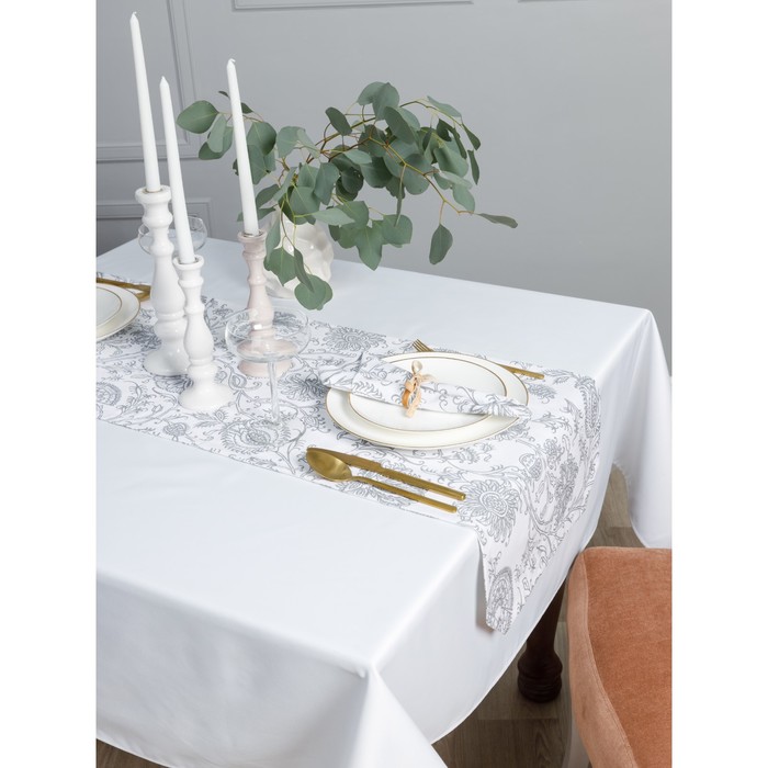 Дорожка на стол «Белое золото», размер 40 × 140 см 