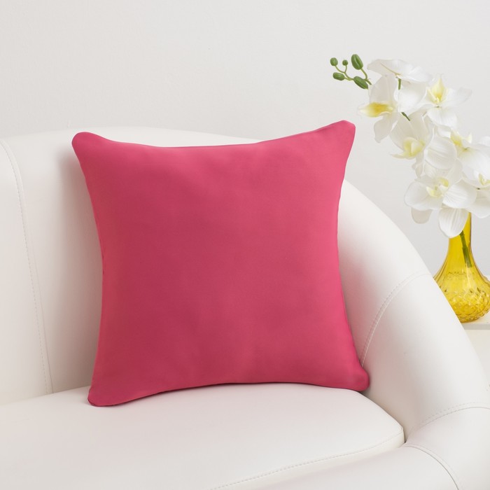 Декоративная наволочка «Этель», 40 × 40 см., цвет розовый, блэкаут, п/э 100 % 