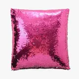 Наволочка декоративная Хамелеон 37×37 см, цвет серебро - магнолия, пайетки, 100%п/э  - фото 4