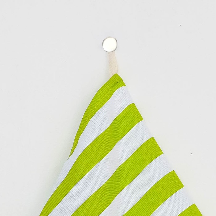 Полотенце "Этель" Зеленая полоска 35х65 ± 2 см на петельке, рогожка ,160 гр/м2 