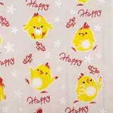 Полотенце полулён "Цыплята танцуют" 45х60 шелкография 