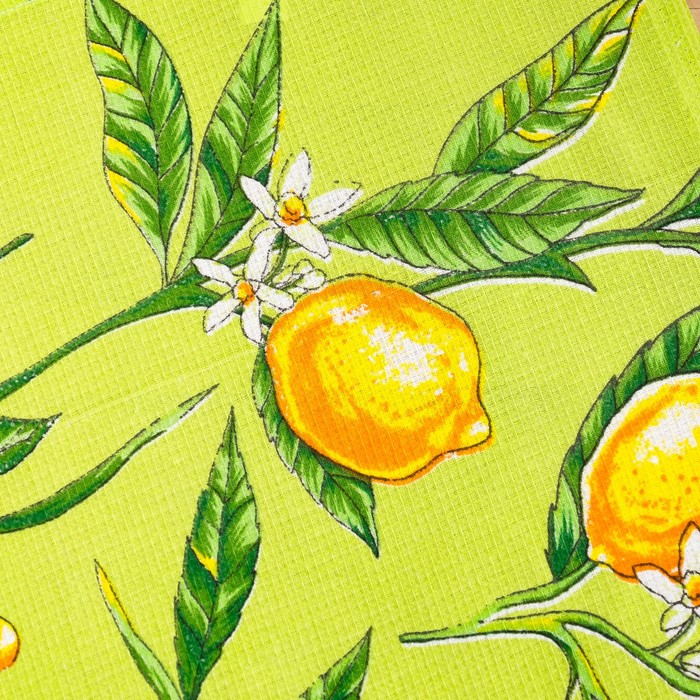Полотенце вафельное Collorista Лимоны, цвет оливковый 35х58,100% хл,160 г/м² 