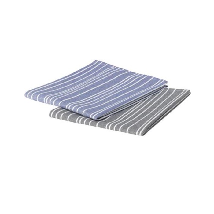 Набор полотенец ТИМВИСАРЕ, размер 50 × 70 см - 2 шт, тёмно-синий/чёрный 