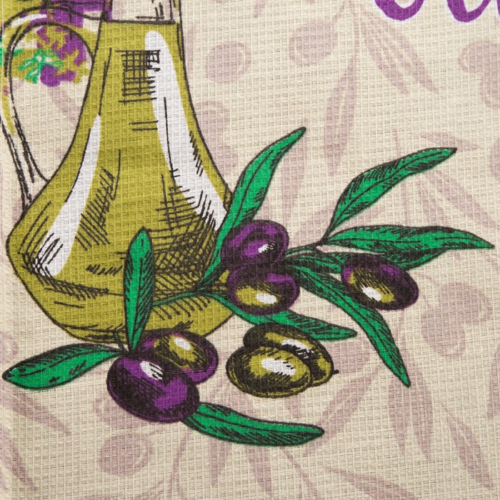 Полотенце вафельное Collorista «Олива», цвет бежевый 35×58, 100% хл, 160 г/м² 