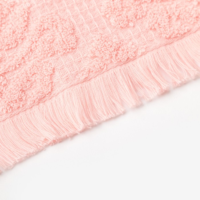 Полотенце двухстороннее Этель «Вензеля» цвет розовый, 70×140 см, 380 г/м², 100% хл 