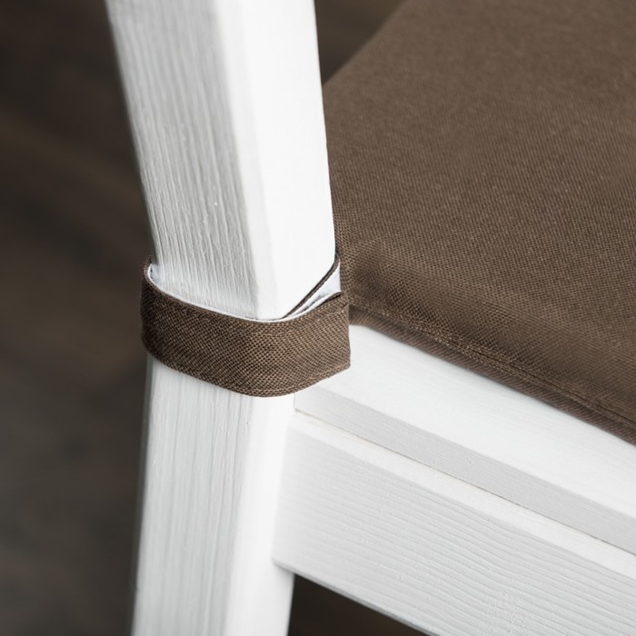 Комплект подушек для стула «Билли», размер 37 × 42 × 3 см - 2 шт, коричневый 