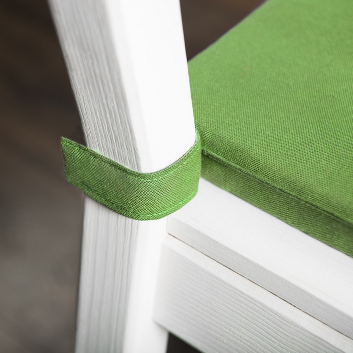 Комплект подушек для стула «Билли», размер 37 × 42 × 3 см - 2 шт, зелёный 