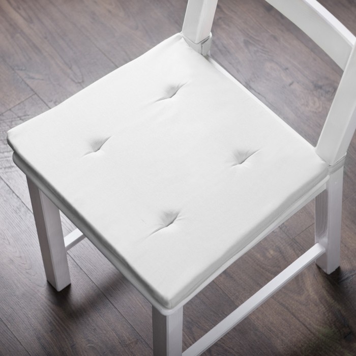 Комплект подушек для стула «Билли», размер 37 × 42 × 3 см - 2 шт, белый 
