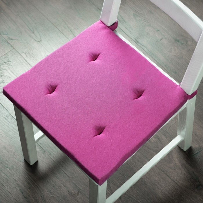Комплект подушек для стула «Билли», размер 37 × 42 × 3 см - 2 шт, фуксия 