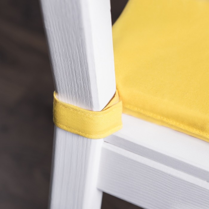 Комплект подушек для стула «Билли», размер 37 × 42 × 3 см - 2 шт, жёлтый 