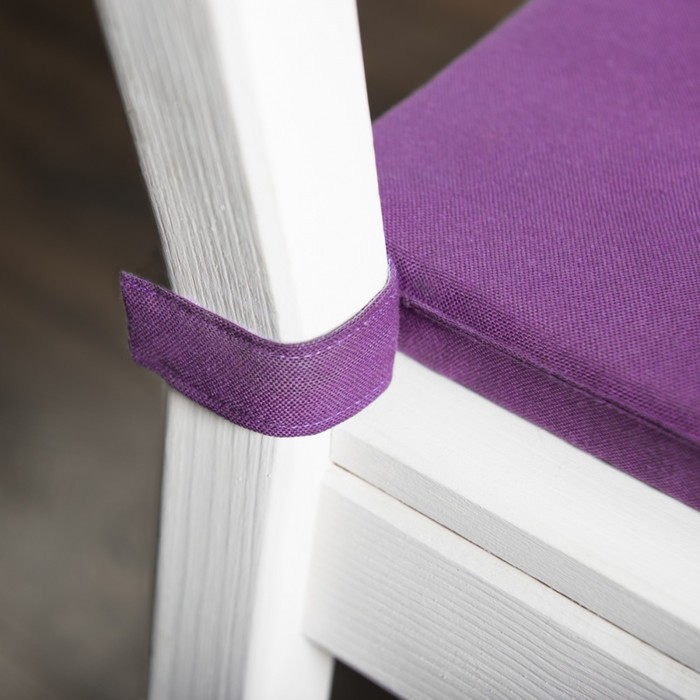 Комплект подушек для стула «Билли», размер 37 × 42 × 3 см - 2 шт, фиолетовый 