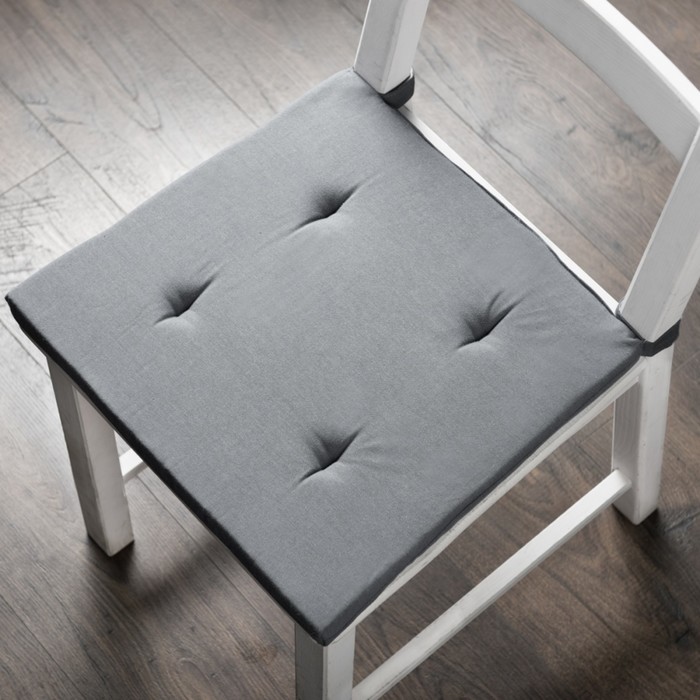 Комплект подушек для стула «Билли», размер 37 × 42 × 3 см - 2 шт, серый 