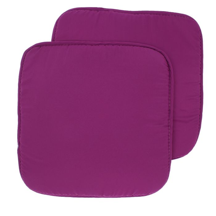 Набор подушек на стул - 2 шт., размер 34х34 см, цвет Фиолетовый 