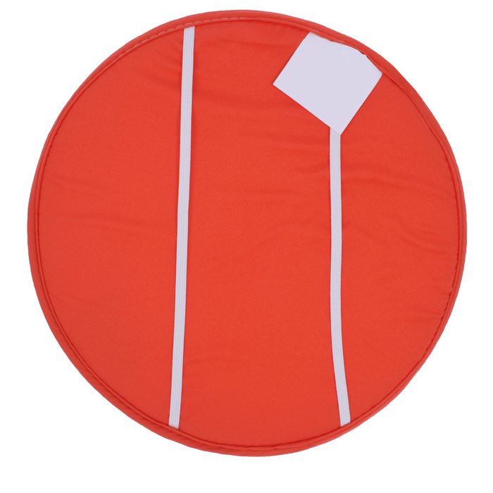 Набор подушек на стул - 2 шт., круглая, диаметр 34 см +- 2 см, цвет коралловый 