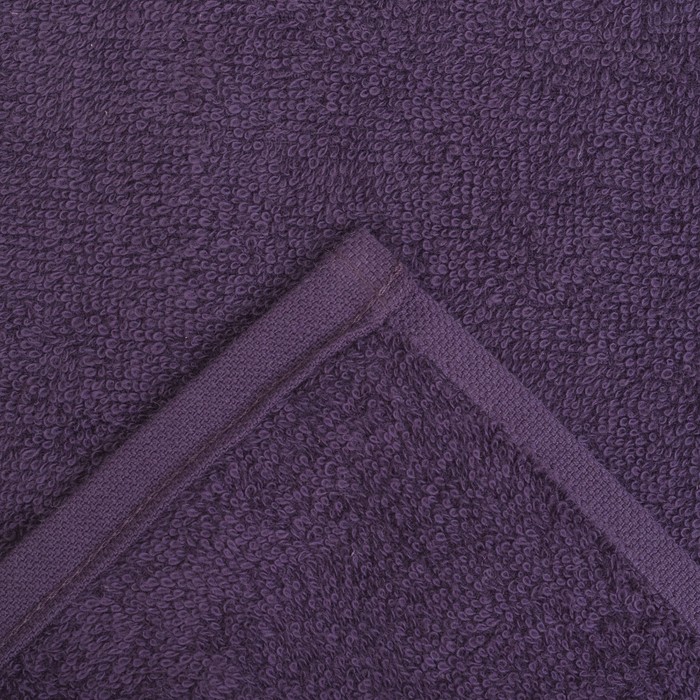 Полотенце махровое "Экономь и Я" 50х90 см, фиолетовый 100% хлопок, 340 г/м² 