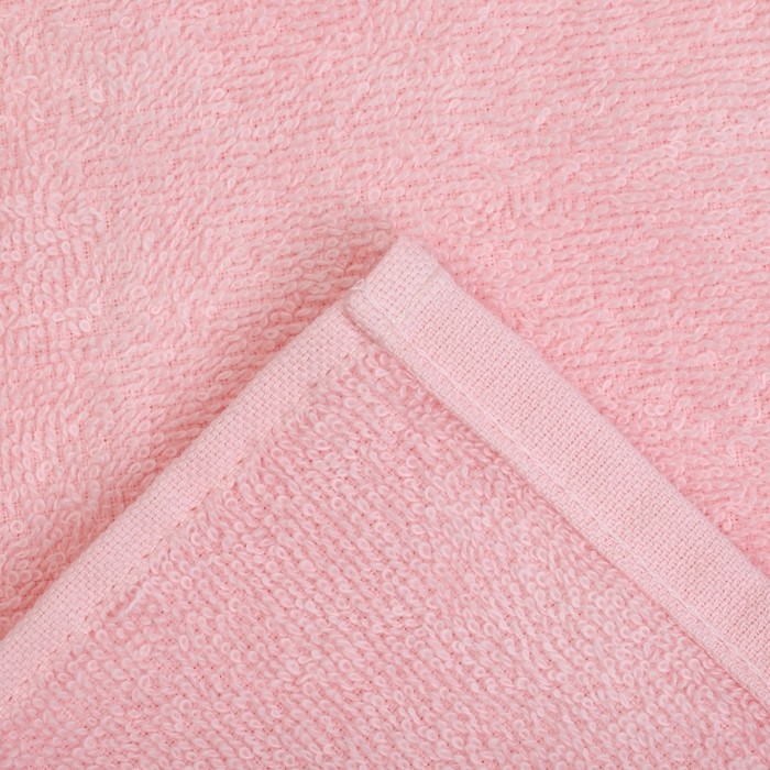 Полотенце махровое "Экономь и Я" 50х90 см, розовый 100% хлопок, 340 г/м² 