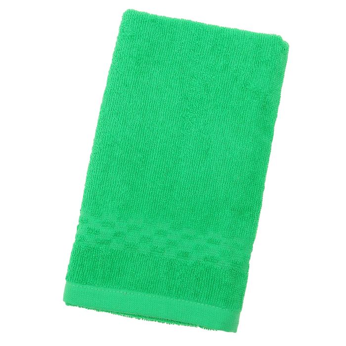 Полотенце Collorista однотонное, цвет зелёный, размер 40х70 см +/- 3 см, 400 гр/м2 
