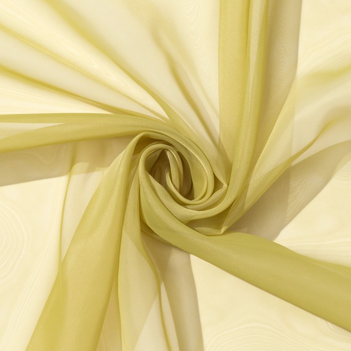 Тюль «Этель» 290×300 см, цвет оливковый, вуаль, 100% п/э 