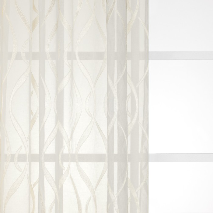Тюль "Вивьен", размер 270х300 см-1 шт., шторная лента, цвет шампань 