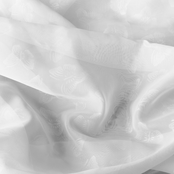 Штора вуаль с тиснением МИКС 140х260 см, цвет белый 