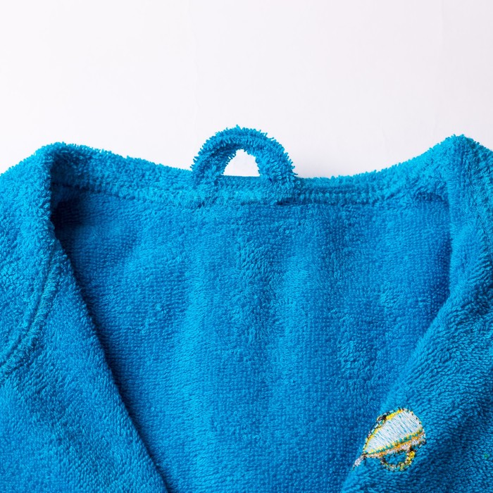 Халат махровый детский Победитель, размер 36, цвет морской, 340 г/м² хл. 100% с AIRO 