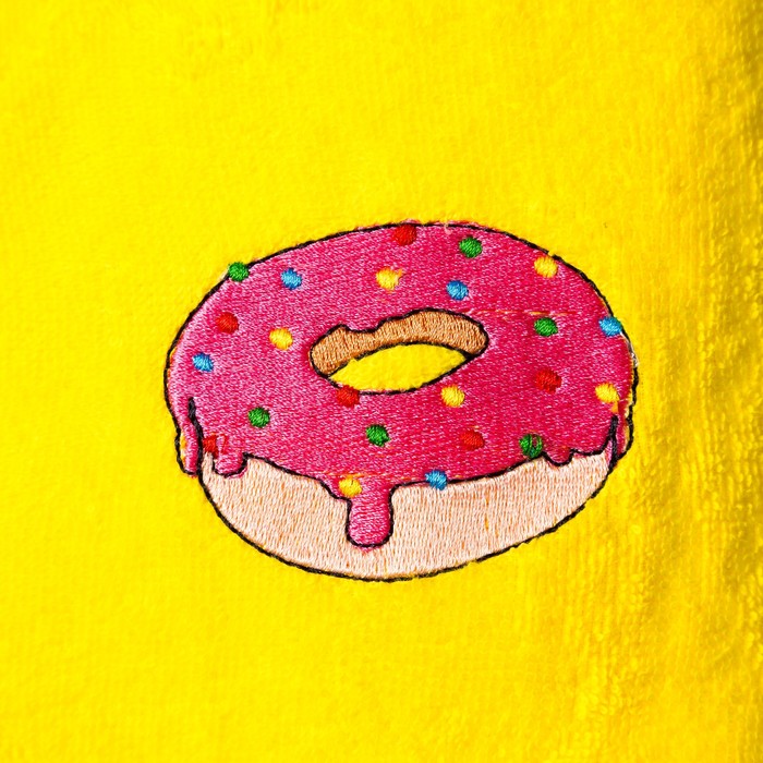 Халат махровый детский Пончик, размер 36, цвет жёлтый, 340 г/м² хл. 100% с AIRO 