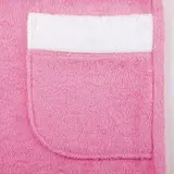 Халат женский, размер 52, белый/розовый, махра  - фото 4