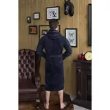 Халат мужской с капюшоном, размер 48, цвет чернильный, махра  - фото 4