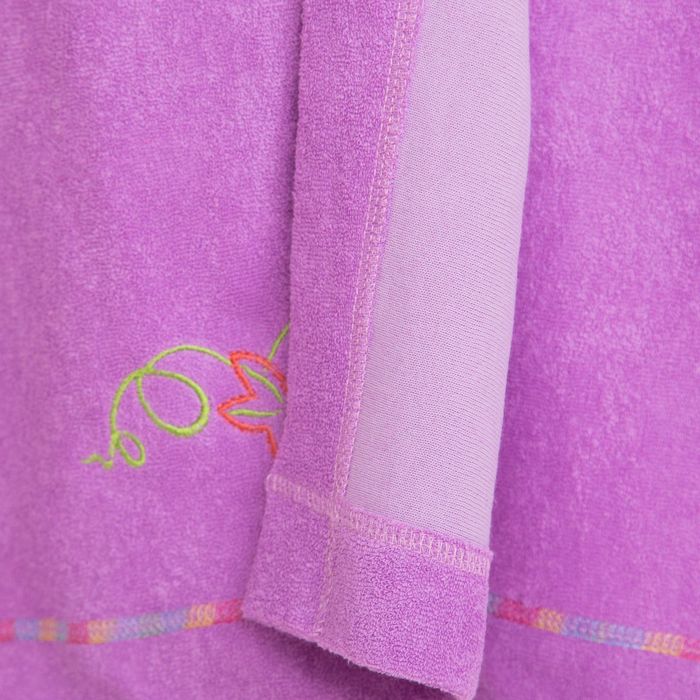 Килт(юбка) женский махровый с вышивкой 80х150см, сиреневый 
