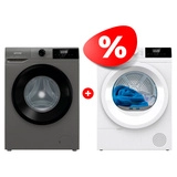 Комплект Сушильная машина Gorenje DHNE82/C + Стиральная машина Gorenje WNHPI84AS/AR