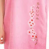 Набор д/сауны махр. жен. (Килт(юбка)(80х150+-2)+ чалма), цвет розовый  - фото 3