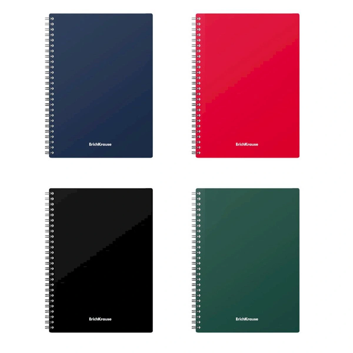 Тетрадь общая с пластиковой обложкой на спирали ErichKrause Classic, ассорти, А5, 60 листов, клетка 