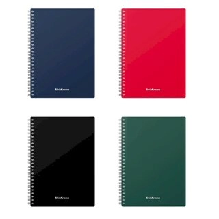 Тетрадь общая с пластиковой обложкой на спирали ErichKrause Classic, ассорти, А5, 60 листов, клетка 