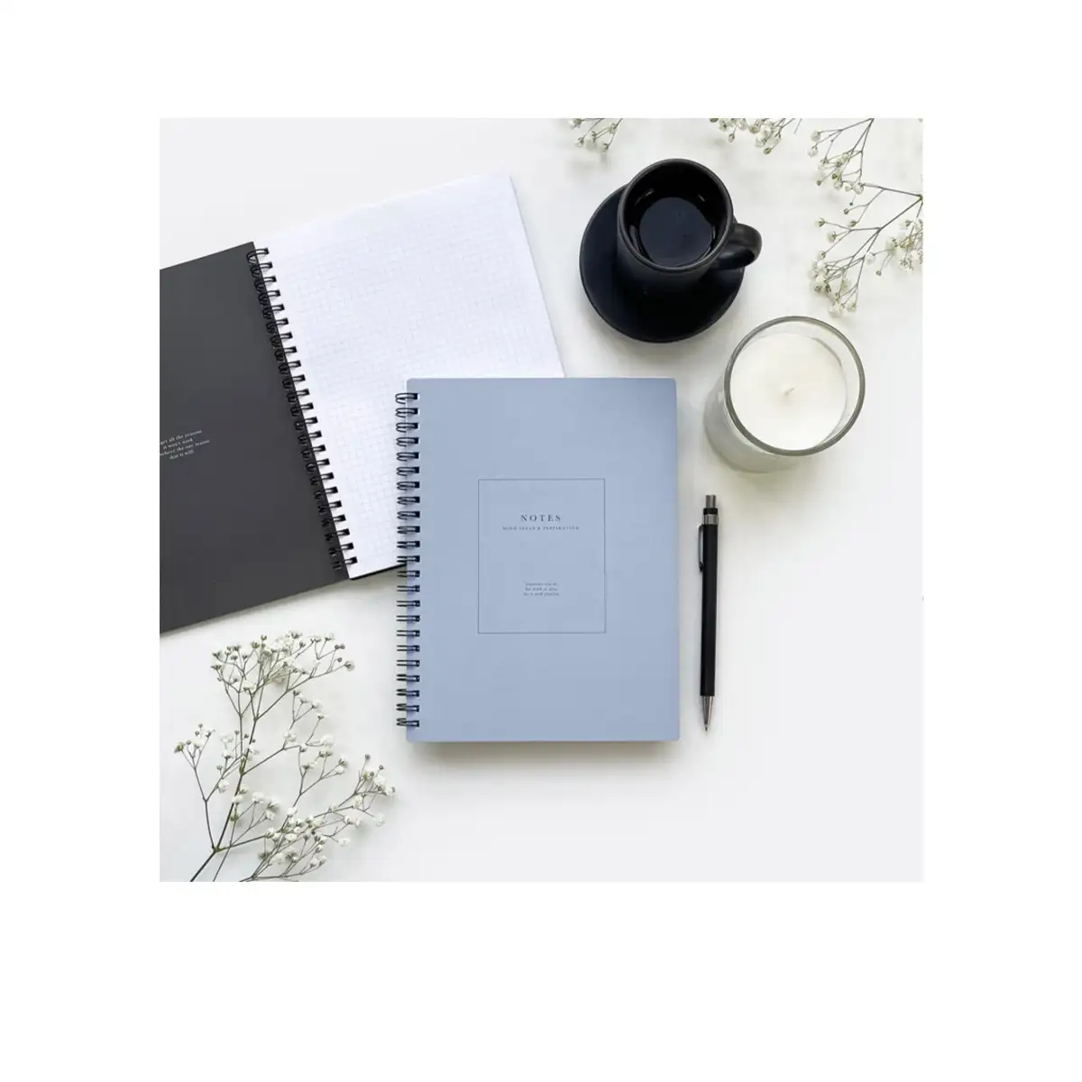 Тетрадь общая, Be Smart, 156х207 мм, 96 л., клетка, мягкий переплет, спираль. Коллекция Notes, голубой  - фото 3