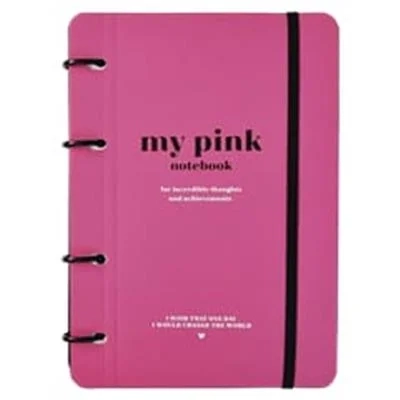 Тетрадь общая, Infolio Study, 155х212 мм, 120 л., клетка, кольцевой механизм. Коллекция Color, малиновый 