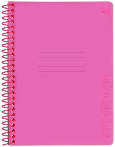 Общая тетрадь BG Neon. Pink, 96 л, А5, клетка, твердая обложка, 1 шт 