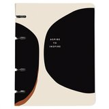 Тетрадь общая, Be Smart, 155х212 мм, 80 л., клетка, кольцевой механизм, картон. Коллекция Inspire, бежевый 