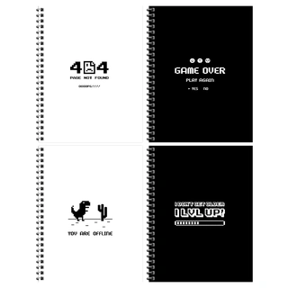 Тетрадь 120л., А5, клетка на гребне BG Pixel, матовая ламинация, выб. лак, твердая обложка 