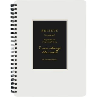 Тетрадь общая, Be Smart, 156х207 мм, 96 л., клетка, мягкий переплет, спираль. Коллекция Believe, айвори рамка 