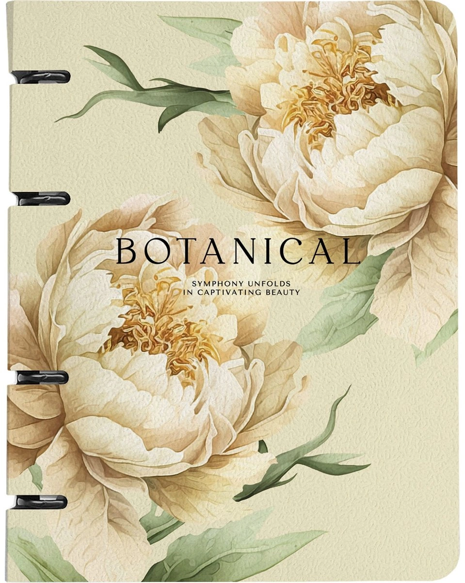 Общая тетрадь Be Smart Peony желтый, 120 л, А5, клетка, твердая обложка, 1 шт 