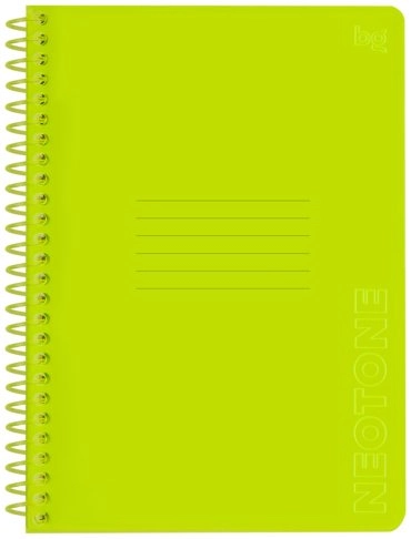 Общая тетрадь BG Neon. Yellow, 96 л, А5, клетка, твердая обложка, 1 шт 