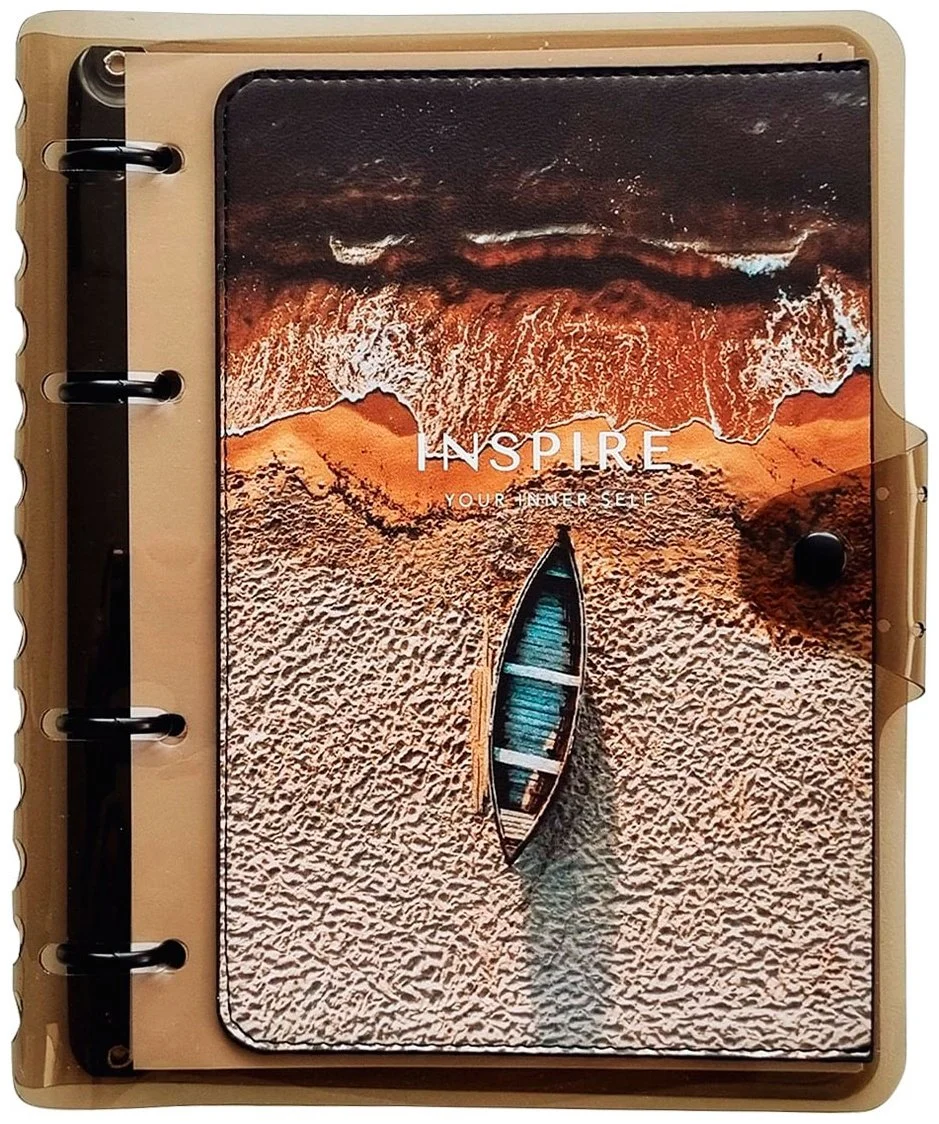 Общая тетрадь InFolio Inspire коричневый, 120 л, А5, клетка, твердая обложка, 1 шт 