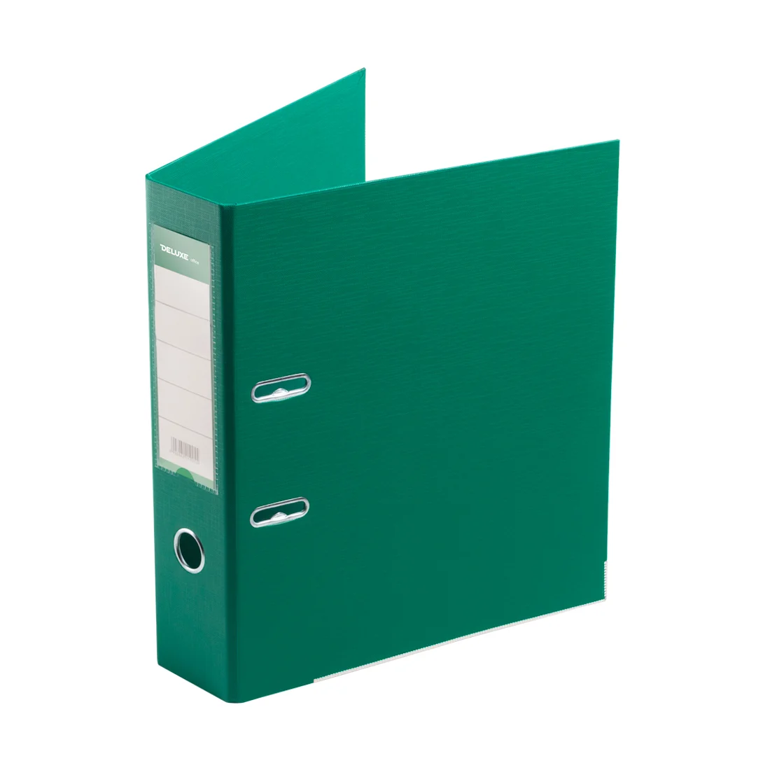 Папка-регистратор Deluxe с арочным механизмом, Office 3-GN36 (3" GREEN), А4, 70 мм, зелёный 