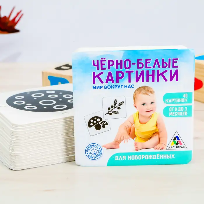 Развивающая игра для новорожденых «Черно-белые картинки. Мир вокруг нас», 40 картинок  - фото 5