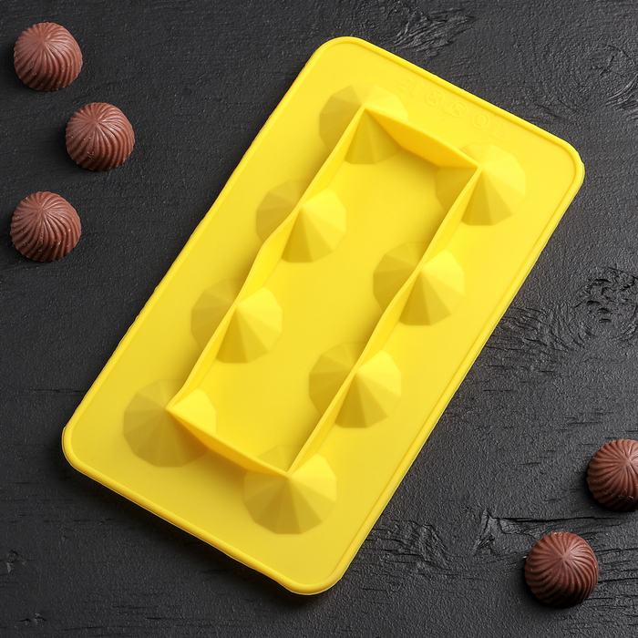 Мұз және шоколад пішіні 8 ұяшық "Гауһар " 22,9×13×3,3, түстер аралас 