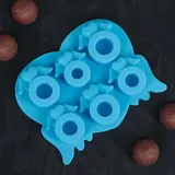 Форма для льда и шоколада "Кольца", 6 ячеек, цвета МИКС 